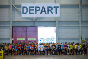 Coureurs prêts au départ pour les 10 km de Palexpo
